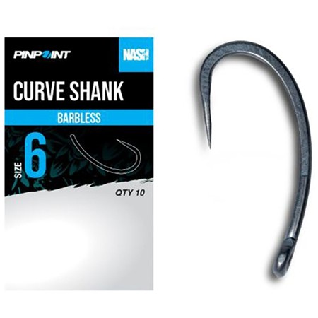 HAMEÇON CARPE NASH CURVE SHANK BARBLESS