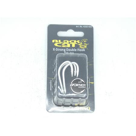 Hamecon Double Silure Black Cat Double Hook - Pack - N°4/0