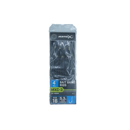 Hameçon Monté Fox Matrix Mxc-3 4” Bait Band Rigs - N°16 - Par 8