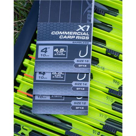 HAMEÇON MONTÉ FOX MATRIX X1 COMMERCIAL CARP RIGS