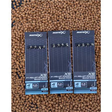 HAMEÇON MONTÉ FOX MATRIX X5 F1 PELLET RIGGER BAND RIGS