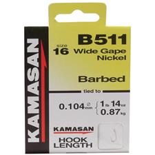 Hameçons Kamasan B911 Taille 16 - Sans Barbelé, Extrémité Bêche - Lot Neuf