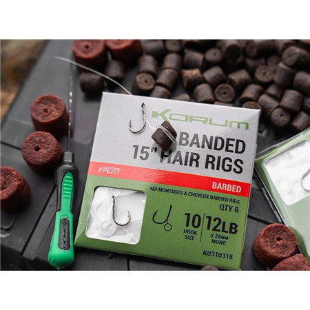 HAMEÇON MONTÉ KORUM BANDED HAIR RIGS