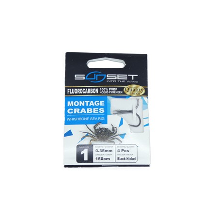 Hameçon Monté Sunset Rs Compétition Montage Crabe / Fluoro - N°1