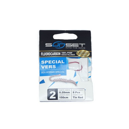 Hameçon Monté Sunset Rs Compétition Spécial Vers / Fluoro - N°2