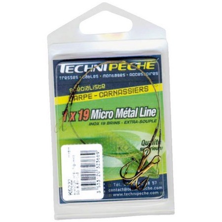 Hameçon Monté Technipêche Micro Metal Line Sur Hamecon Double
