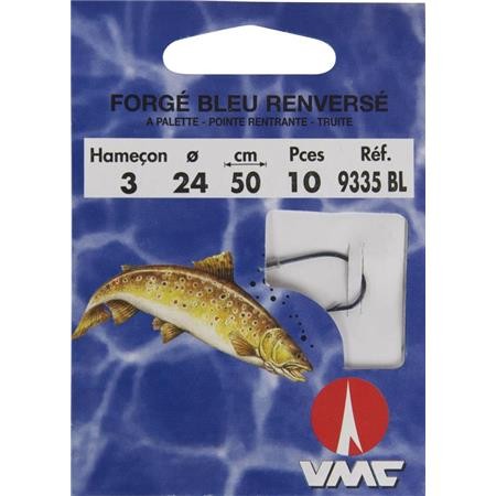 Hamecon Monte Truite Vmc Forge Bleu Renverse A Palette - Par 10