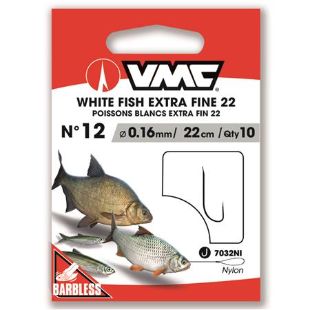 Hameçon Monté Vmc White Fish Extra Fine 22 Barbless