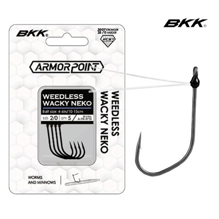 HAMEÇON SIMPLE BKK ARMORPOINT-WEEDLESS WACKY NEKO