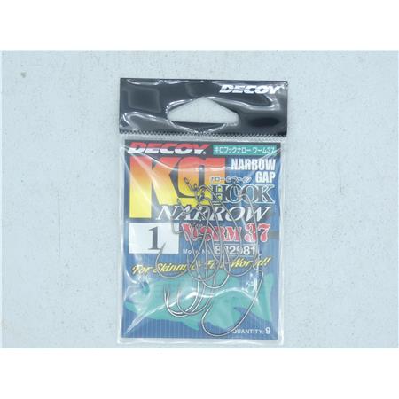 Hameçon Simple Decoy Worm 37 Kg Hook Narrow - N°1