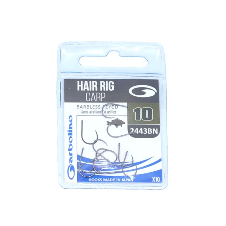 Hameçon Simple Garbolino Hair Rig Carp 2443Bn - N°10