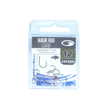 Hameçon Simple Garbolino Hair Rig Carp 2443Bn - N°12