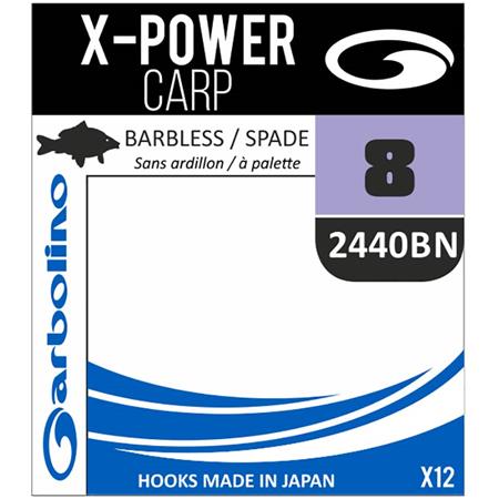 HAMEÇON SIMPLE GARBOLINO X-POWER CARP - 2440BN