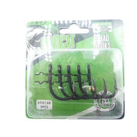 Hameçon Simple Madcat A-Static Shad Hook 6X - N°7/0