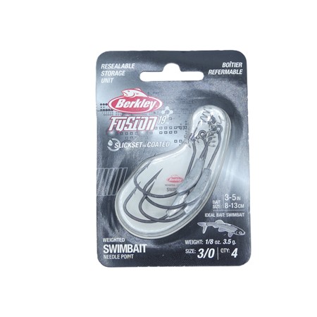 Hameçon Texan Berkley Fusion19 Weight Swimbait Hooks - N°3/0 - Par 4