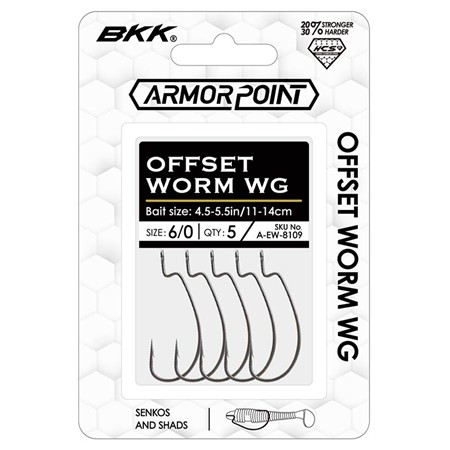 Hameçon Texan Bkk Offset Worm Wg