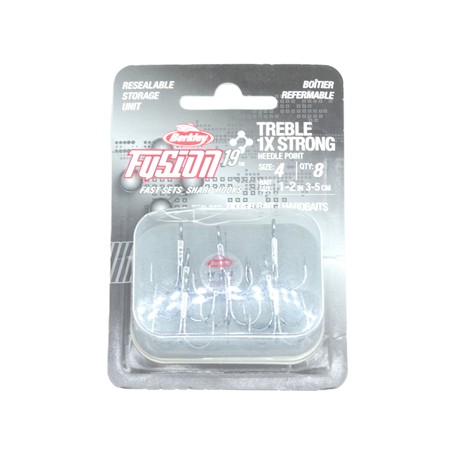 Hameçon Triple Berkley Fusion19 Treble 1X Strong - N°4