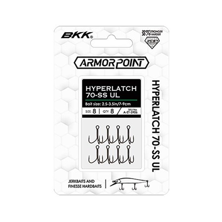 HAMEÇON TRIPLE BKK ARMOR-POINT HYPERLATCH 70-SS UL
