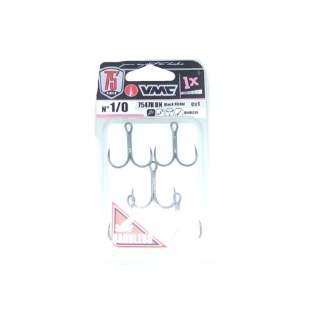 Hamecon Triple Vmc Sans Ardillon 7547Bbn - Black Nickel - N°1/0