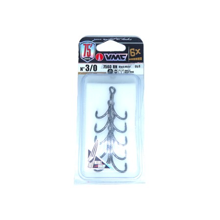 Hamecon Triple Vmc Tropic Spark Point 7560 - Black Nickel - N°3/0