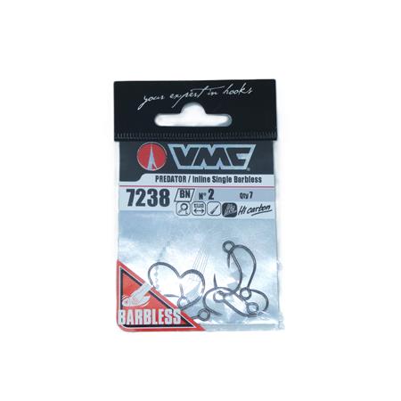 Hameçon Vmc Predator Inline Single Barbless 7238 - Black Niquel N°2