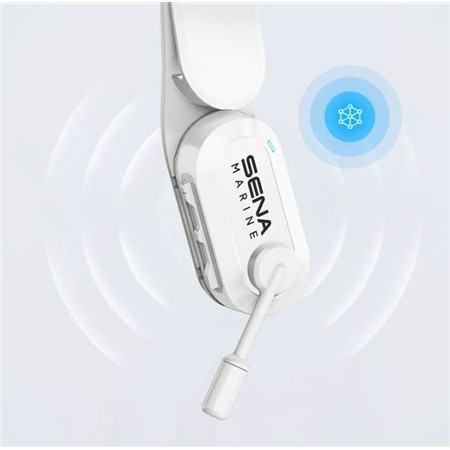 HEADSET CREW SOLO NAUTITALK SENA KUN ØRETELEFON INTERCOM MESH - HVID