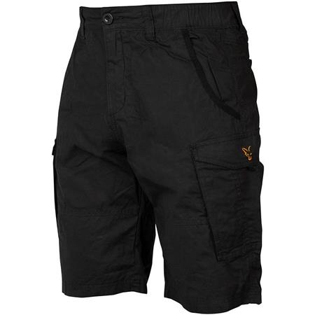 Heren Short Fox Collection Black & Orange Combat Shorts - Zwart