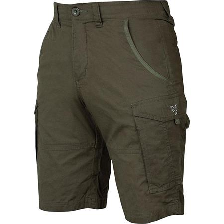 Heren Short Fox Collection Green & Silver Combat Shorts - Kaki
