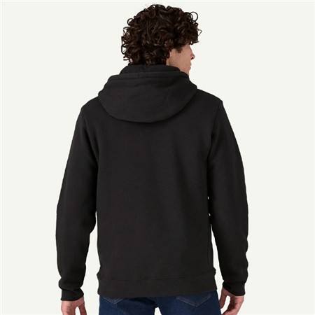 HEREN SWEAT - BLACK PATAGONIA P-6 LOGO UPRISAL HOODY - BLACK