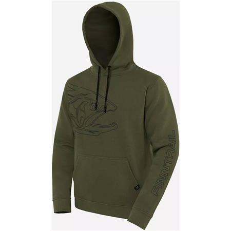 Heren Sweat Finntrail Hoodie Big Fish Khaki 6811 - Kaki