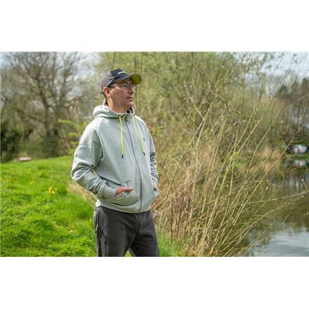 HEREN SWEAT - GRIJS FOX MATRIX BLACK EDITION FULL ZIP HOODY