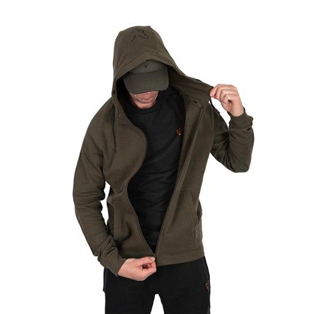 HEREN SWEATSHIRT - GROEN FOX COLLECTION LW HOODY GREEN & BLACK