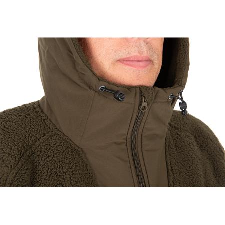 HERENJACK FOX OLIVE SHERPA HYBRID JACKET - OLIJFGROEN