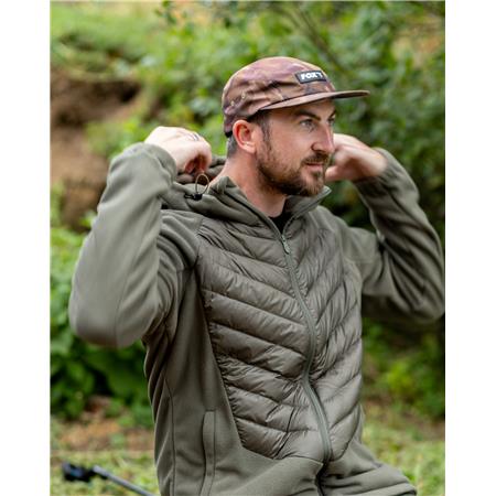 HERENJAS FOX EXPLORER FLEECE HOODED JACKET - GROEN
