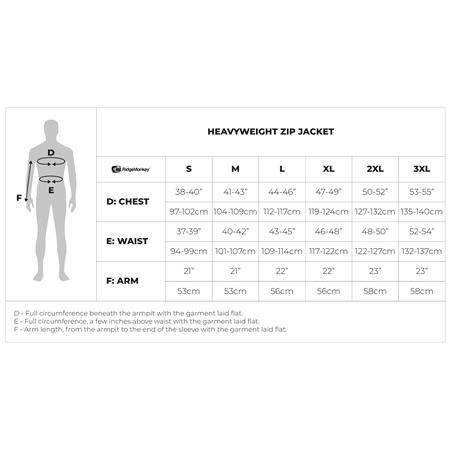 HERENJAS RIDGE MONKEY APEAREL HEAVYWEIGHT ZIP JACKET - ZWART