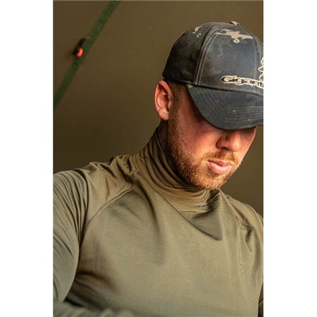 HERENONDERGOED KORDA MOCK NECK THERMAL LS SHIRT - OLIJFGROEN