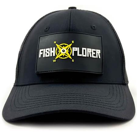 Herenpet Met Klittenband Fishxplorer Trucker Waterafstotend + Uv-Bestendig - Zwart