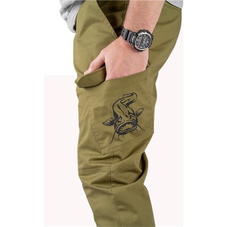 HERRBYXA BLACK CAT CARGO TROUSERS - KAKI