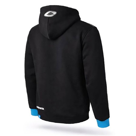 HERRE SWEAT MED LYNLÅS CRESTA CLUB HOODIE - SORT