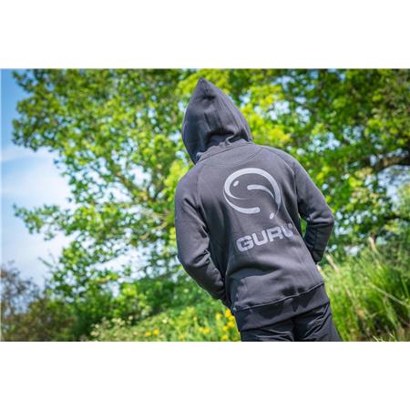 HERRE-SWEATSHIRT GURU SEMI LOGO HOODIE - SORT