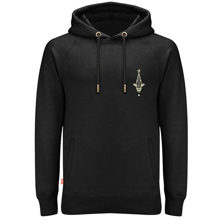 HERRE-SWEATSHIRT KUMU X POLE POSITION HOODIE NEW MOON - SORT