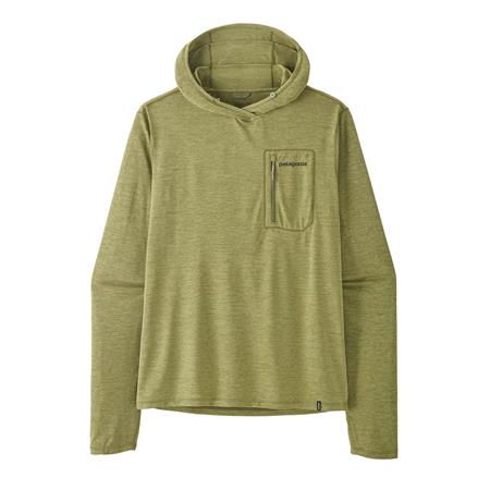 HERRE-SWEATSHIRT PATAGONIA MEN'S CAPILENE COOL SUN HOODY FITZ ROY TROUT - CAPER GRØN/BUCKHORN GRØN X-DYE