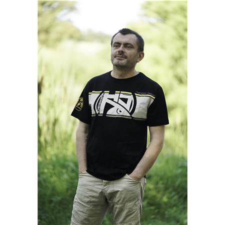 HERRE T-SHIRT KORTÆRMET HOT SPOT DESIGN LINEAR CARPFISHING - SORT