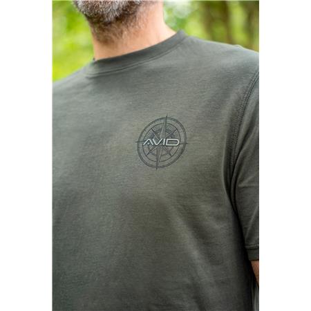 HERRE T-SHIRT MED KORTE ÆRMER AVID CARP BEARING T-SHIRT - GRØN