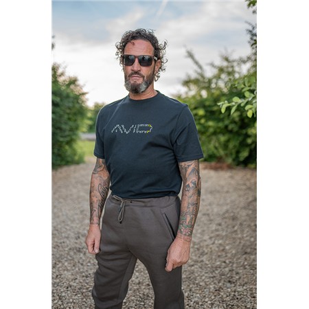 HERRE T-SHIRT MED KORTE ÆRMER AVID CARP COMPOUND T-SHIRT - SORT