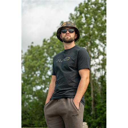 HERRE T-SHIRT MED KORTE ÆRMER AVID CARP COMPOUND T-SHIRT - SORT
