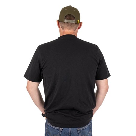 HERRE T-SHIRT MED KORTE ÆRMER BLACK CAT DISTRESSED LOGO BLACK TEE - SORT