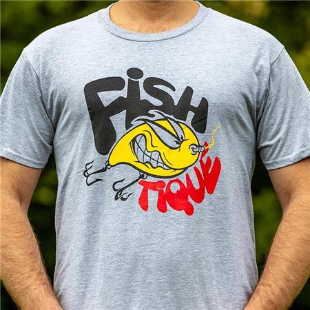 HERRE T-SHIRT MED KORTE ÆRMER FISHXPLORER FISHTIQUE - GRÅ