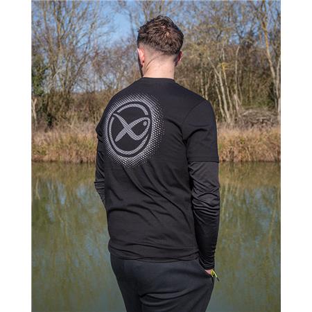 HERRE T-SHIRT MED KORTE ÆRMER FOX MATRIX LARGE FADE T-SHIRT BLACK/GREY - SORT