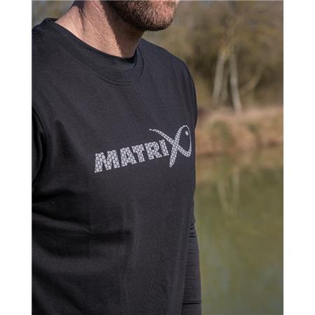 HERRE T-SHIRT MED KORTE ÆRMER FOX MATRIX LARGE FADE T-SHIRT BLACK/GREY - SORT